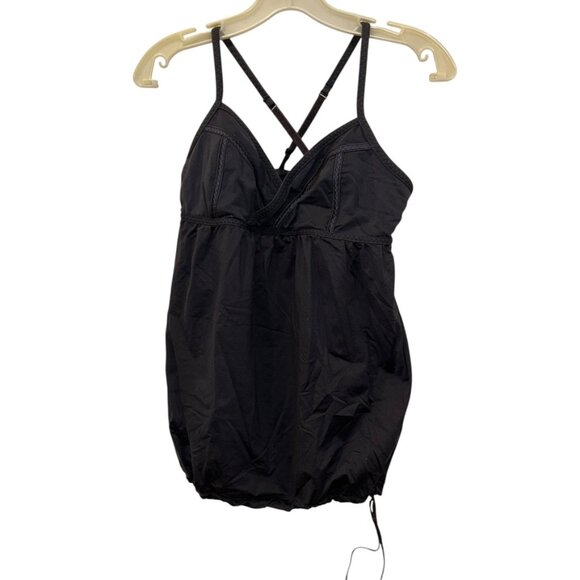 lululemon athletica charcoal balconette workout cinch waist top 8 - Picture 1 of 6